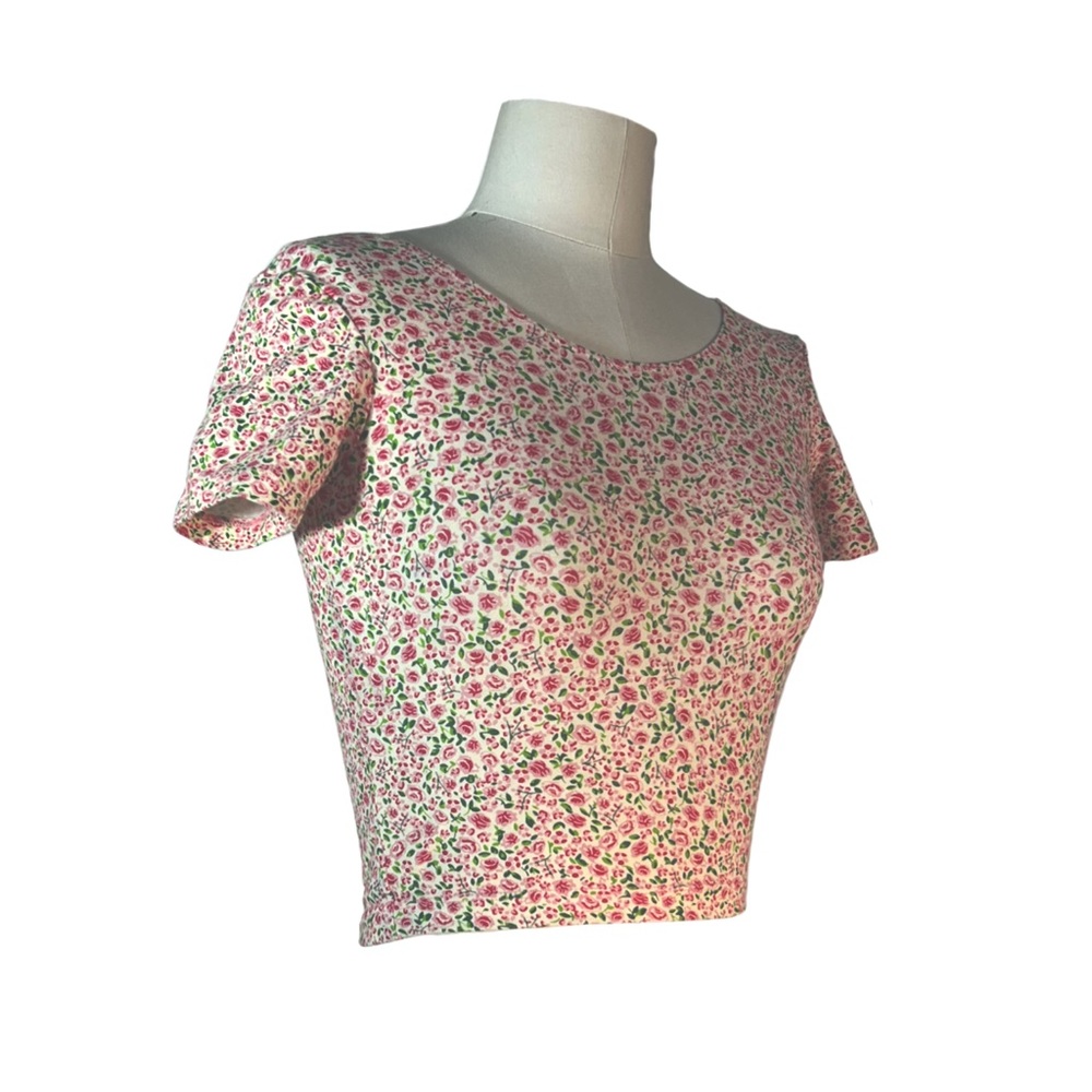 Ditsy cropped American Apparel shirt